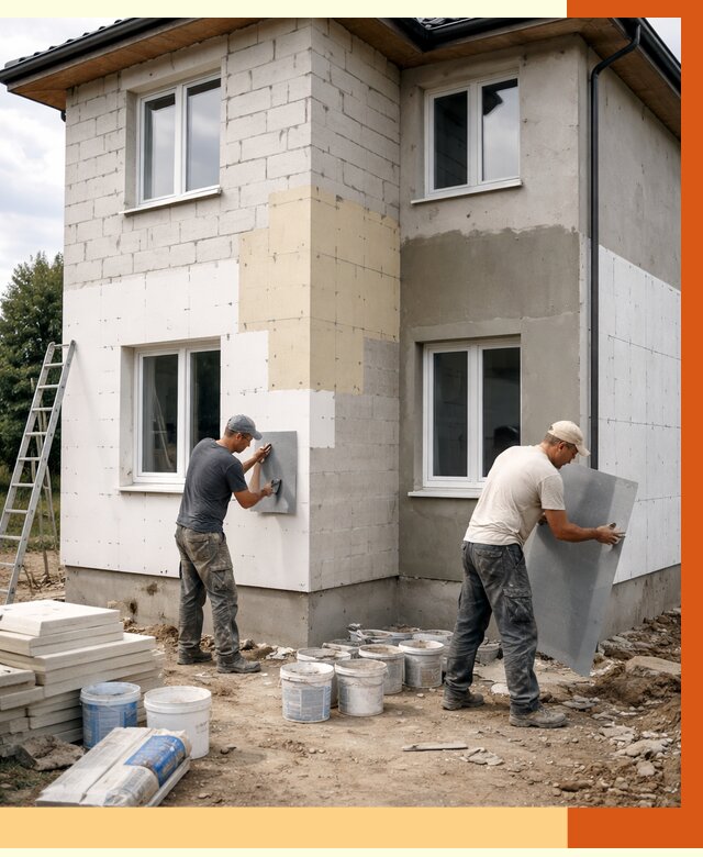 Утепление дома из газобетона в Ялте от 4291 руб./м² — заказать у ТепломастерЯлт