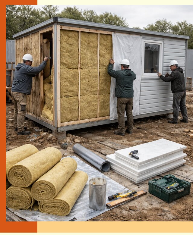Утепление строительной бытовки под ключ в Ялте для любых условий