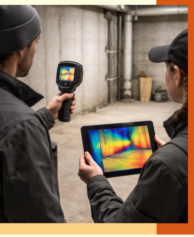 Тепловизионное обследование подвала в Ялте от 4597 руб. — проверка гидроизоляции | ТепломастерЯлт